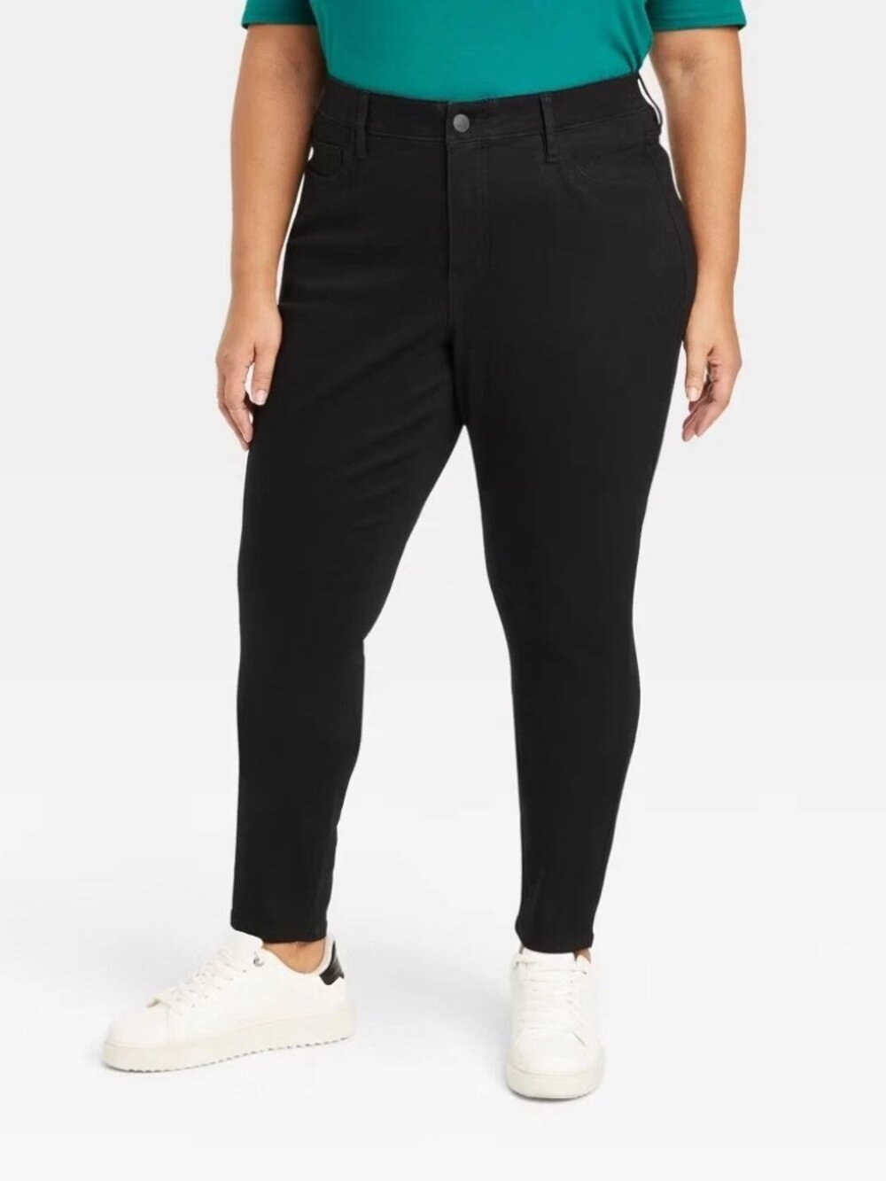 Women's Ava & Viv Size 26 (Waist 46 in) High Rise Skinny Black Stretch Jeans